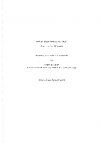 Audit Report - Kosovo Green Action 